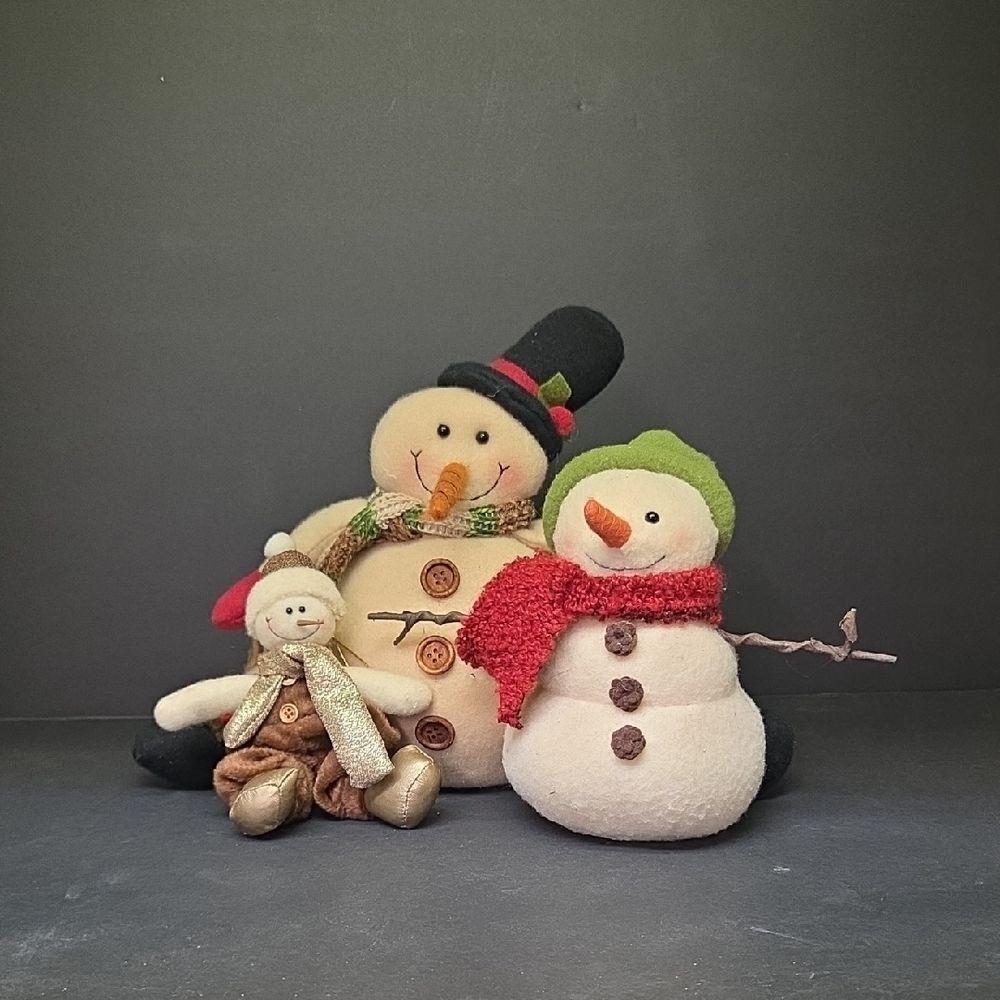 Festive‎ Snowman Fabric Trio (Set B)
